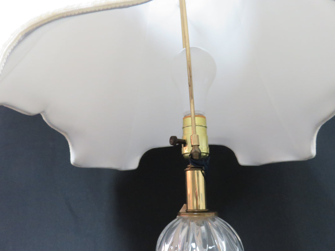 Glass and Brass Table Lamp