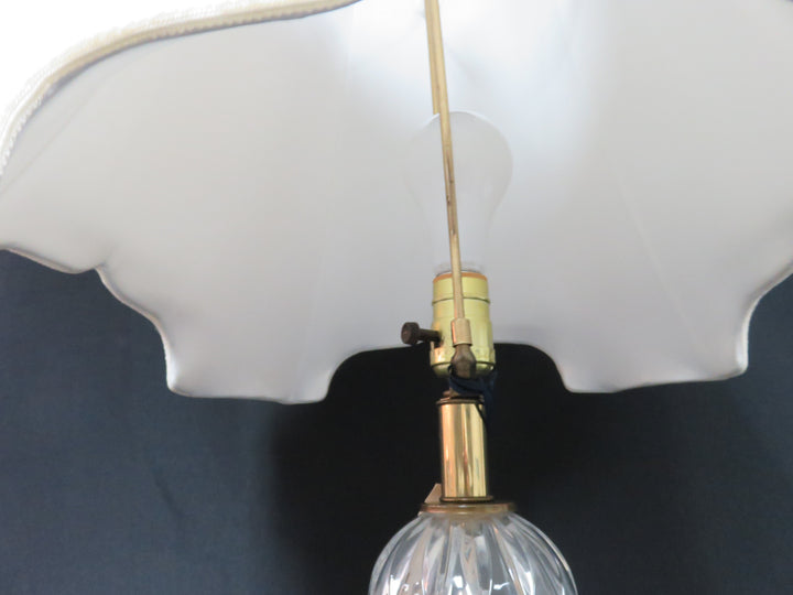 Glass and Brass Table Lamp