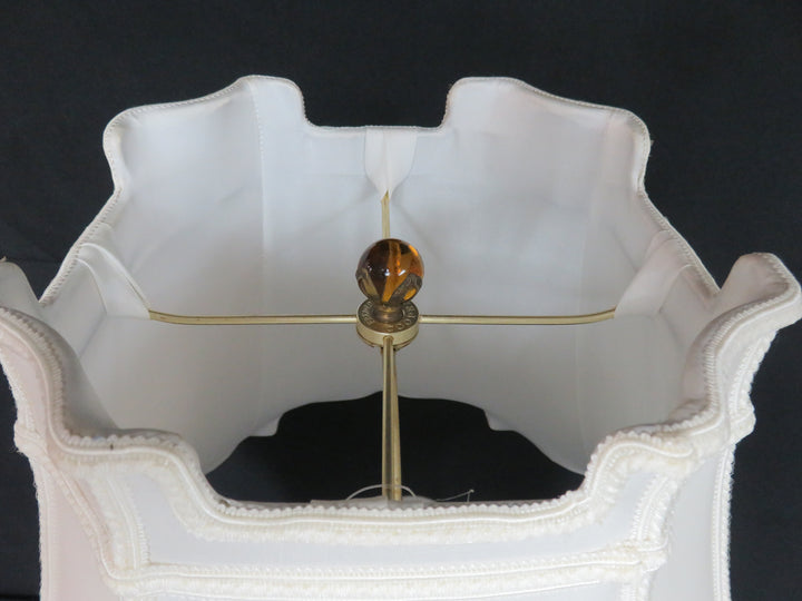 Glass and Brass Table Lamp