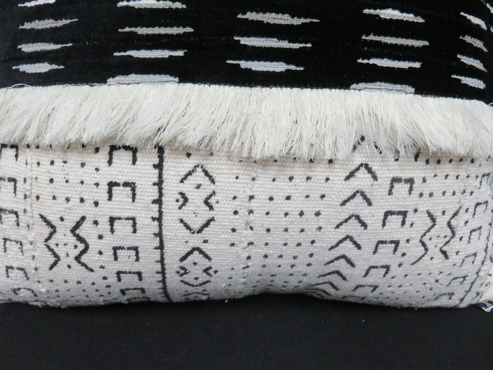 Black and Cream Throw Pillow