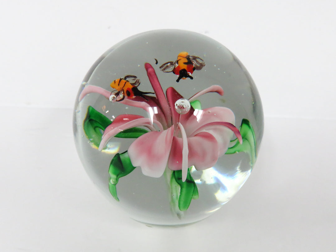 Pink Flower Paperweight