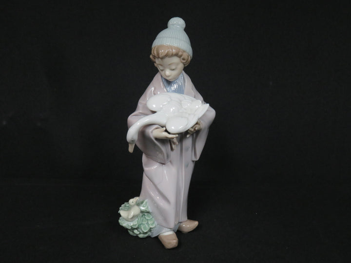 Lladró Boy and Goose Figurine