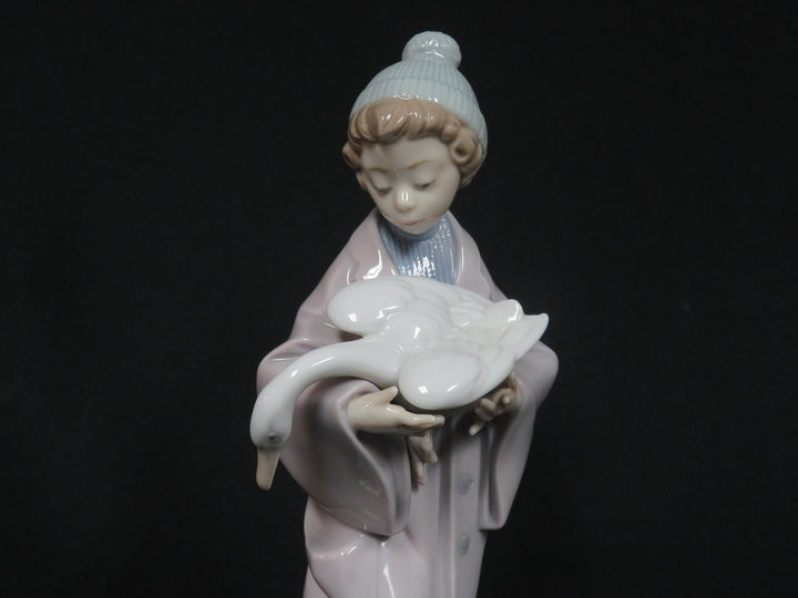 Lladró Boy and Goose Figurine