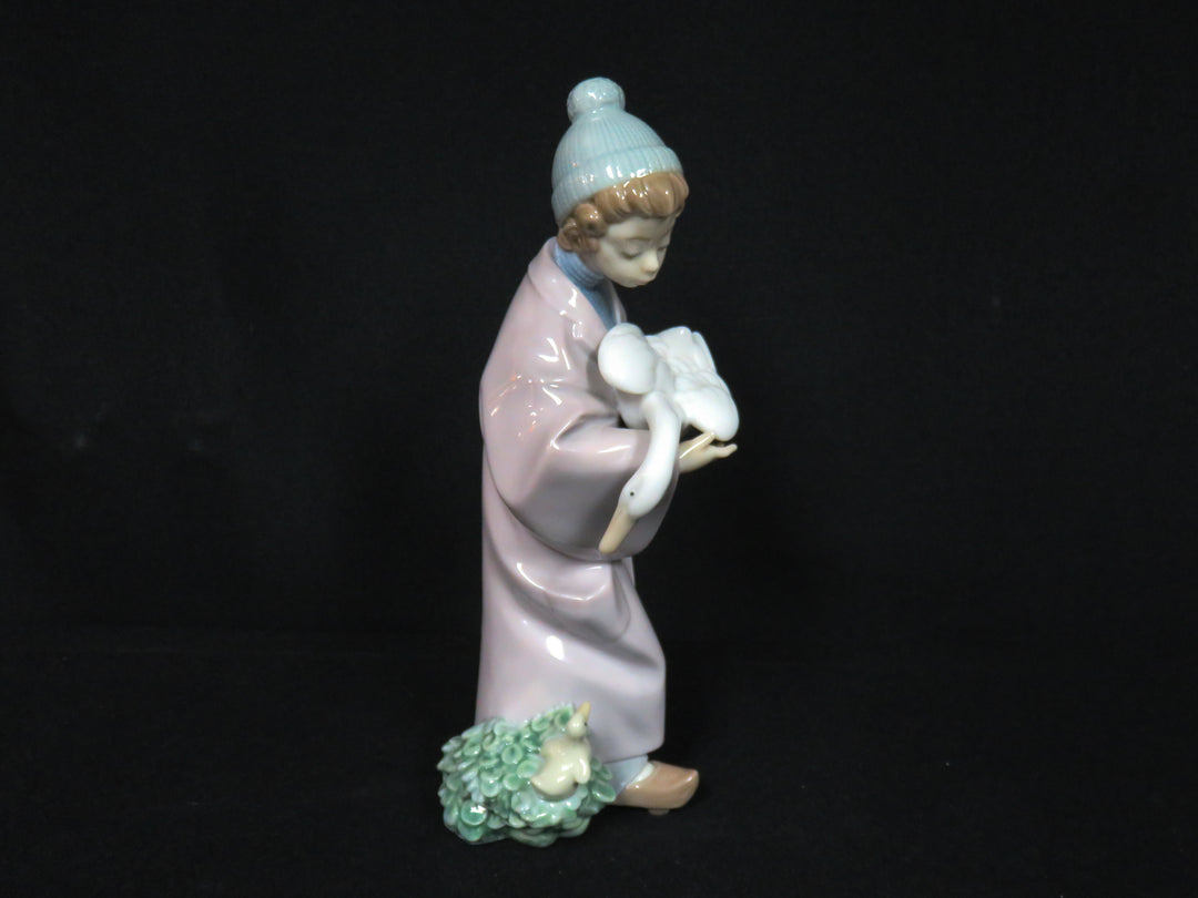 Lladró Boy and Goose Figurine