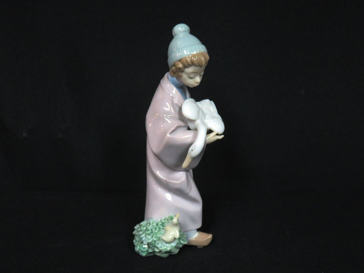 Lladró Boy and Goose Figurine