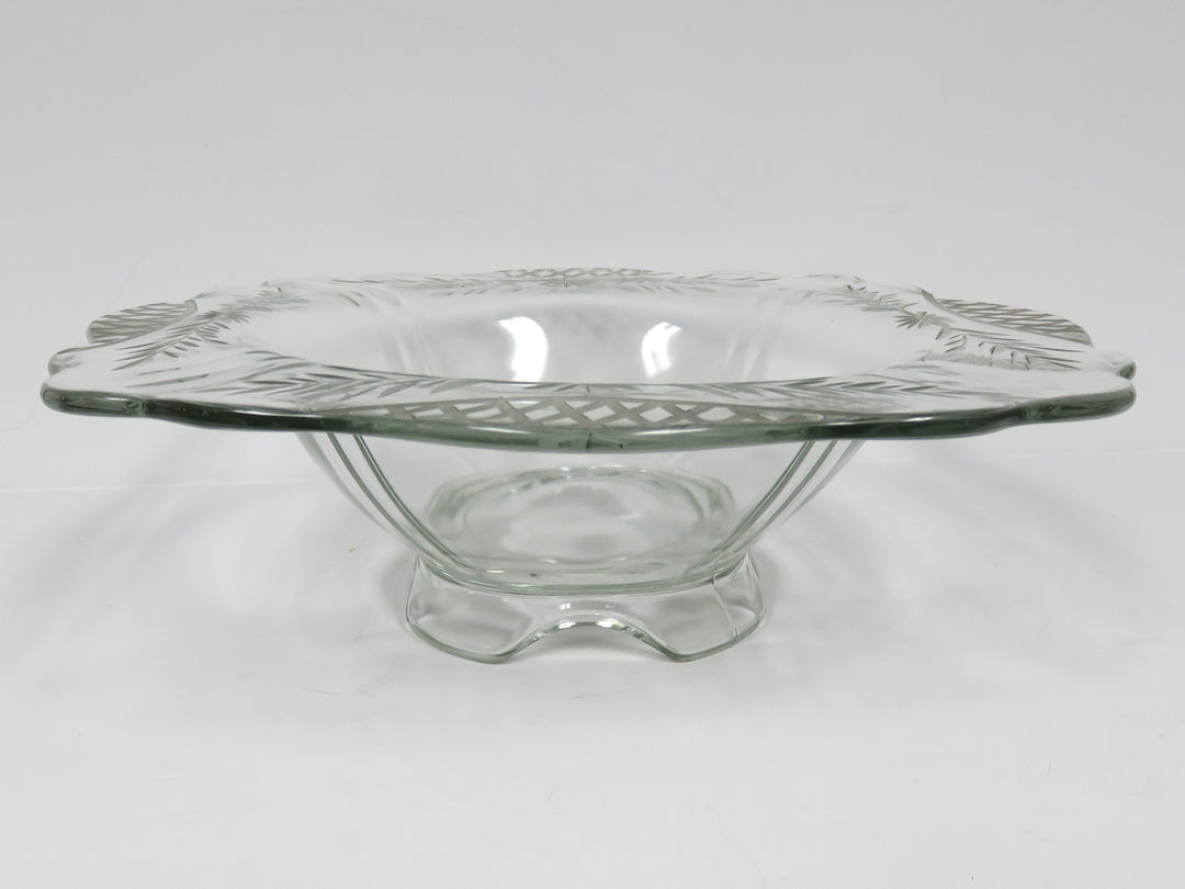Vintage Footed Serving Bowl