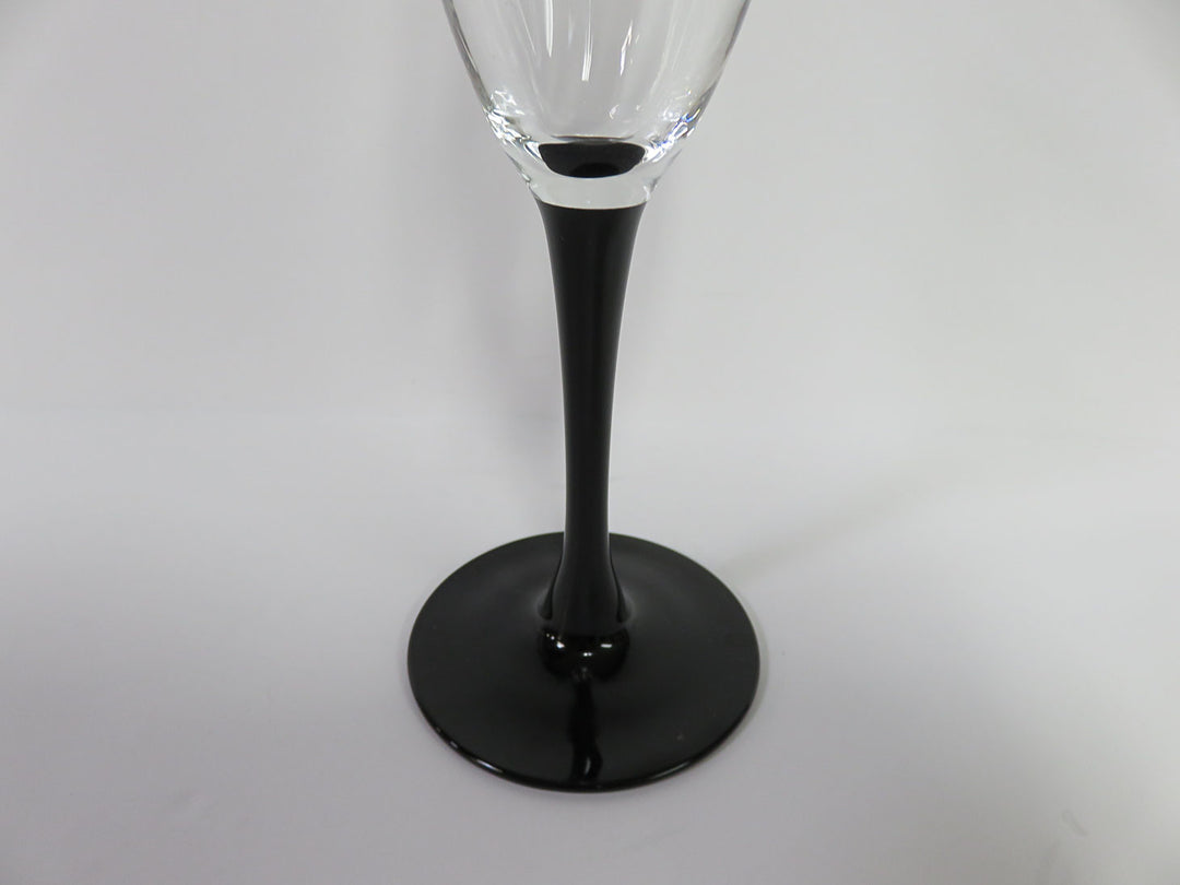 Black Stem Champagne Flutes