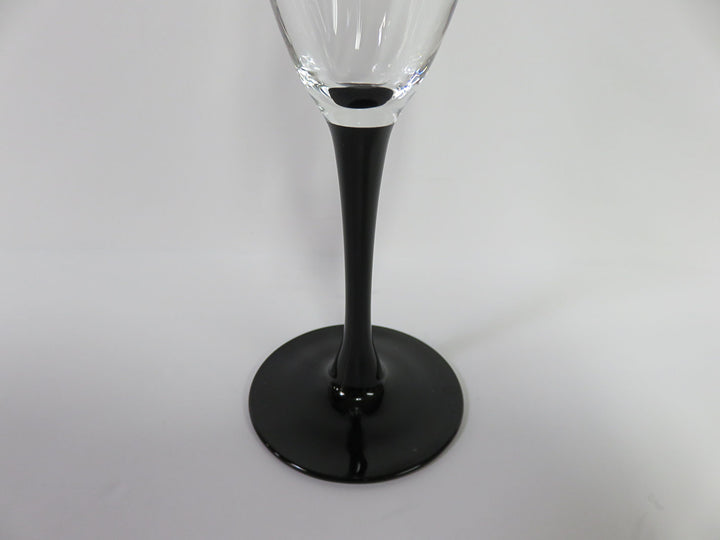 Black Stem Champagne Flutes