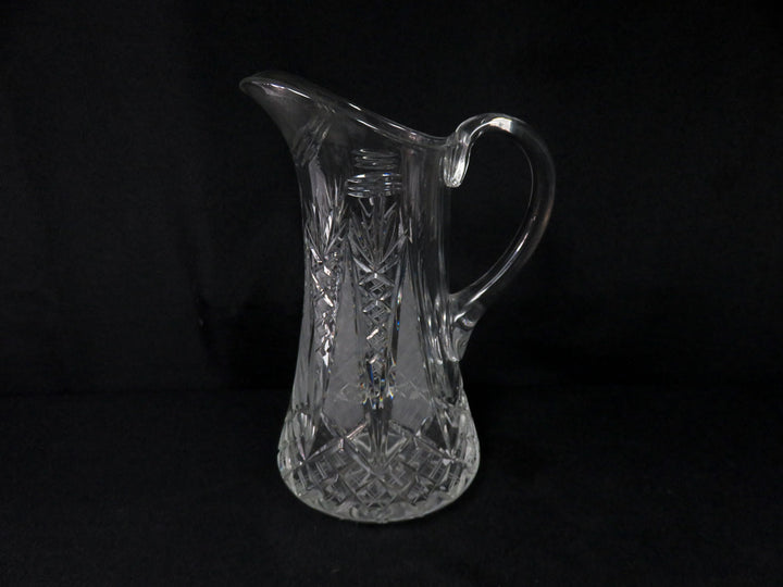 Geometric Cut Glass Pitcher