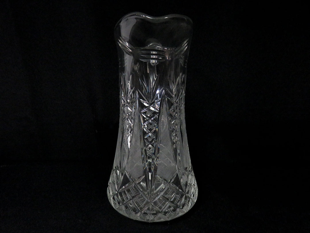 Geometric Cut Glass Pitcher