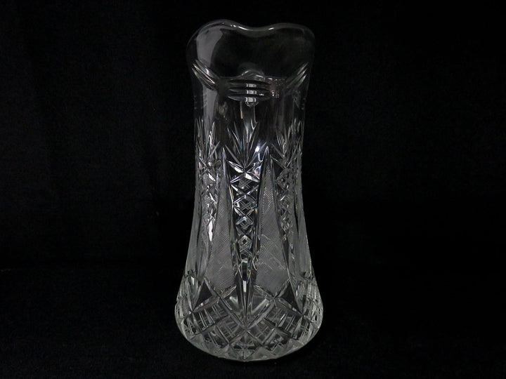Geometric Cut Glass Pitcher