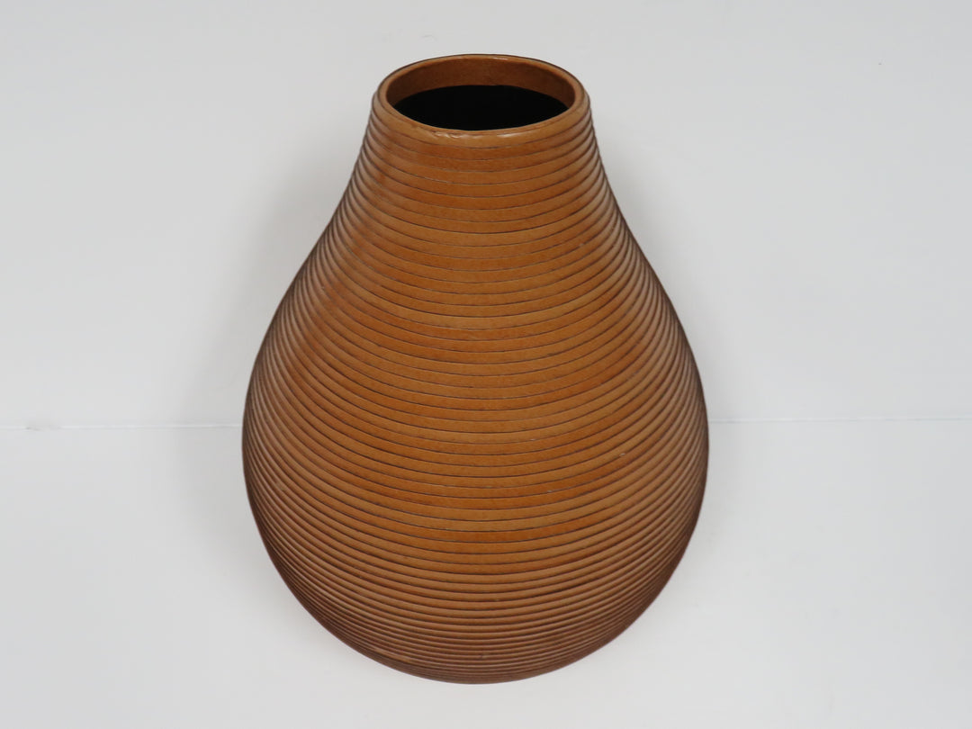 Crate & Barrel Leather Vase