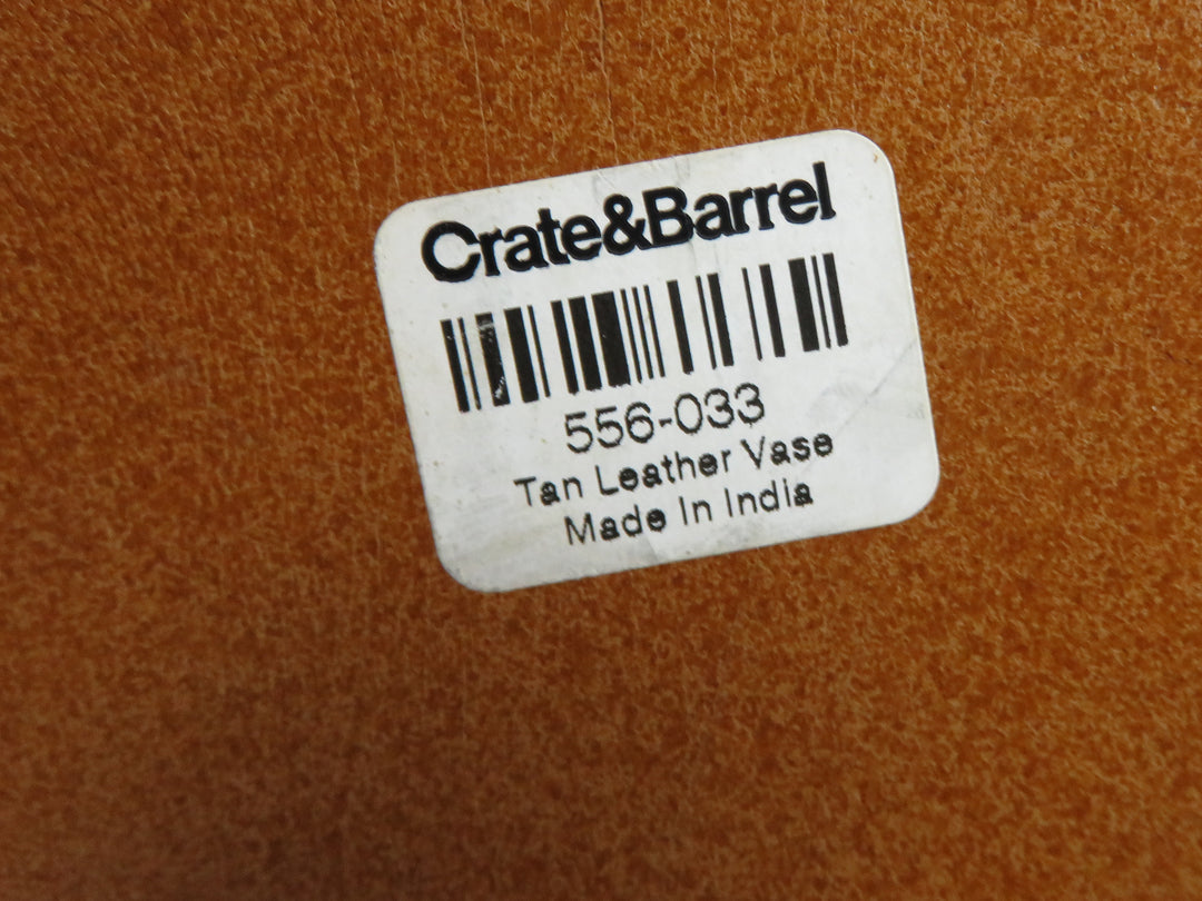 Crate & Barrel Leather Vase