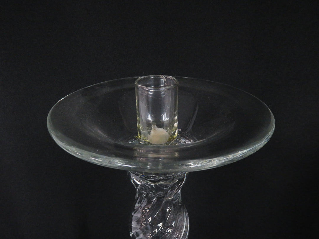 Swirl Glass Candlesticks
