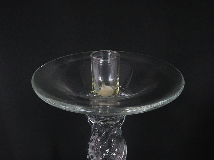 Swirl Glass Candlesticks