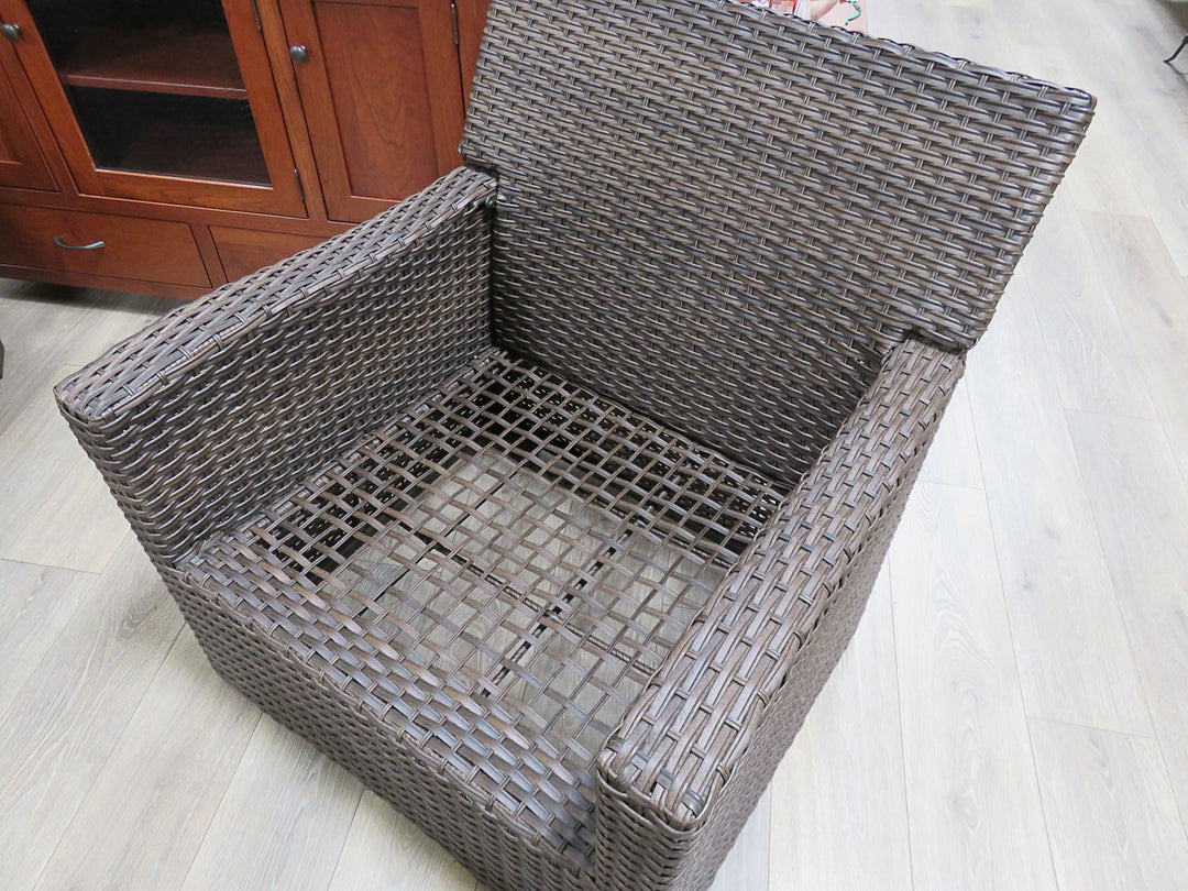 Brown Resin Wicker Porch Chair