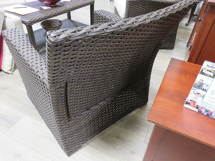 Brown Resin Wicker Porch Chair
