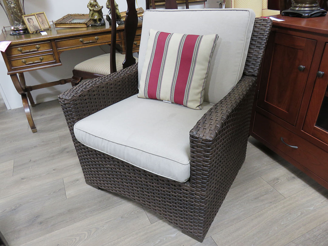 Brown Resin Wicker Porch Chair