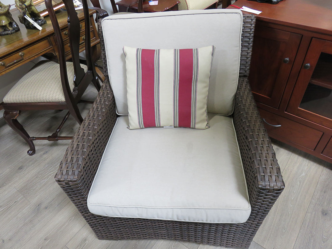 Brown Resin Wicker Porch Chair