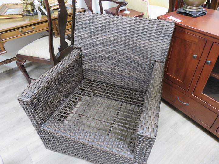 Brown Resin Wicker Porch Chair