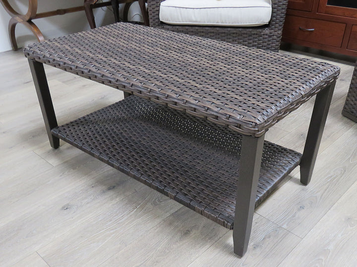 Brown Resin Wicker Coffee Table