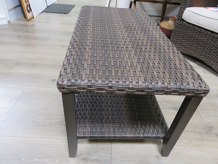 Brown Resin Wicker Coffee Table