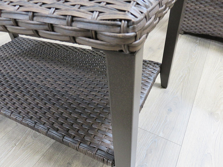 Brown Resin Wicker Coffee Table