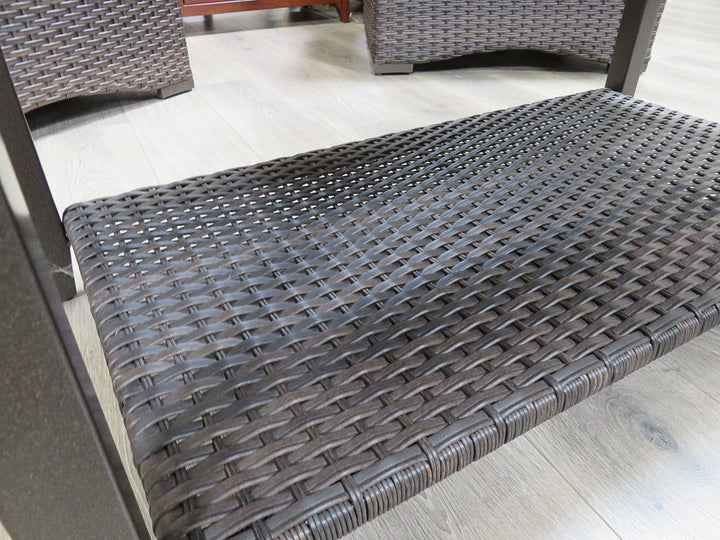 Brown Resin Wicker Coffee Table