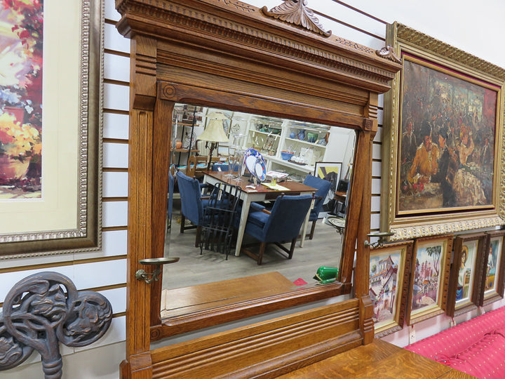 Antique Dresser with Carved Mirror