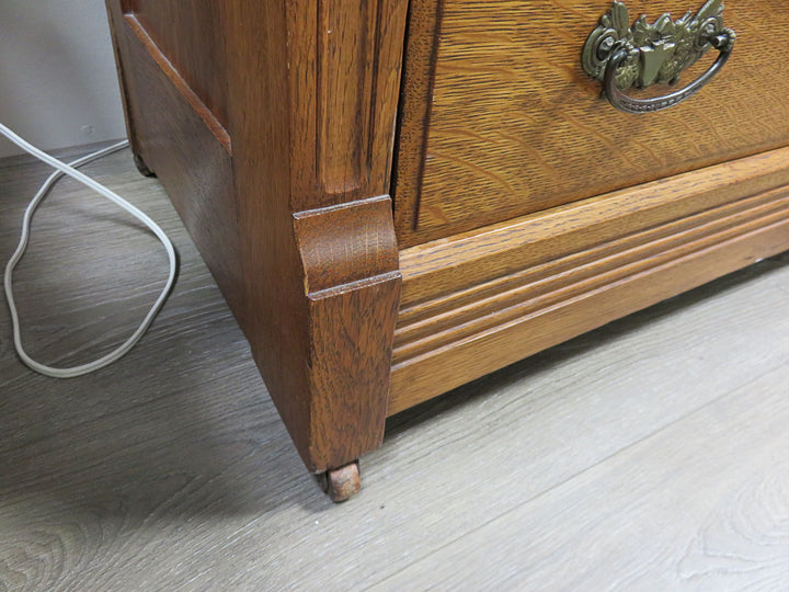 Antique Dresser with Carved Mirror