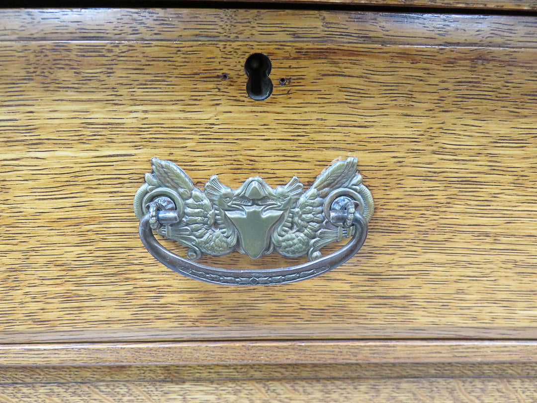 Antique Dresser with Carved Mirror