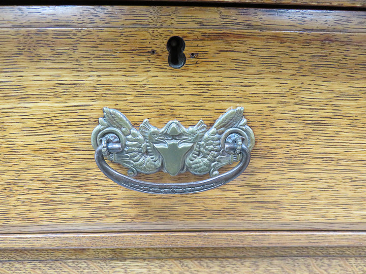 Antique Dresser with Carved Mirror