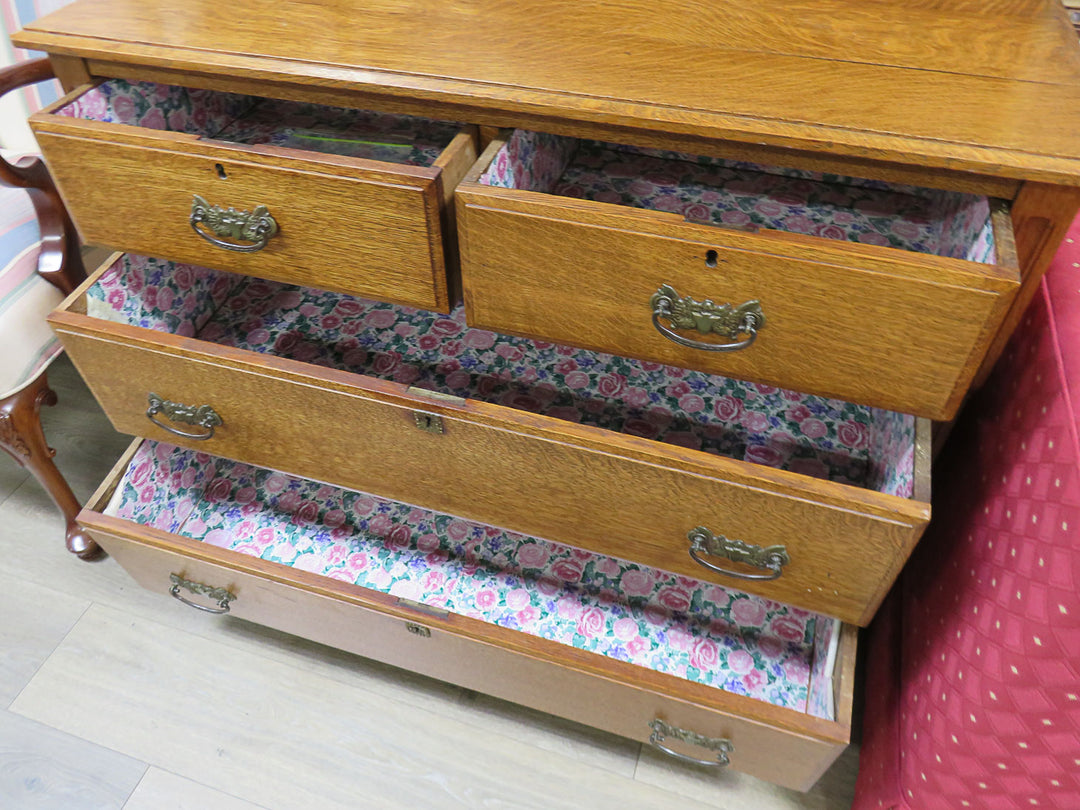 Antique Dresser with Carved Mirror