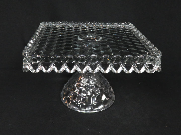 Fostoria Square Pedestal Cake Stand