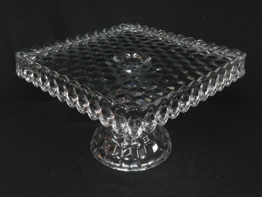 Fostoria Square Pedestal Cake Stand