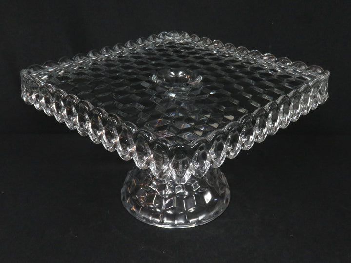 Fostoria Square Pedestal Cake Stand