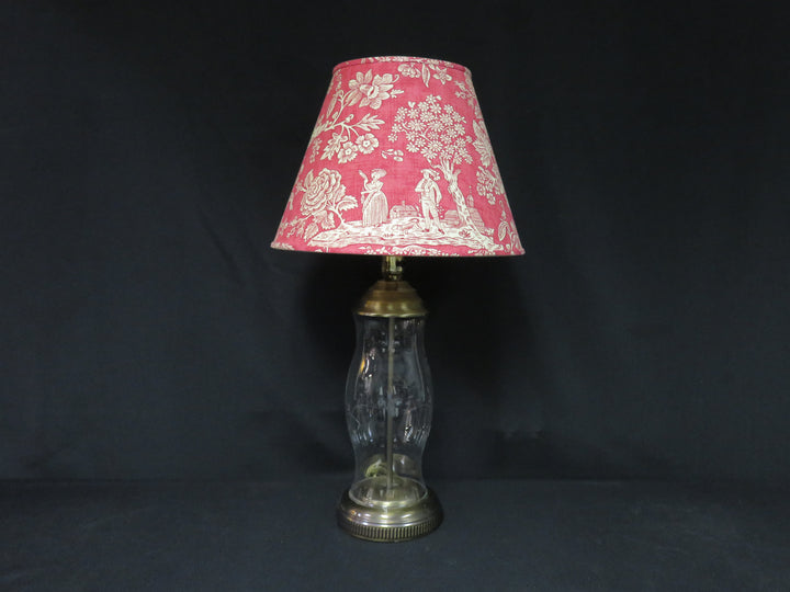Glass Chimney Base Table Lamp