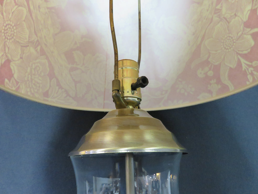 Glass Chimney Base Table Lamp