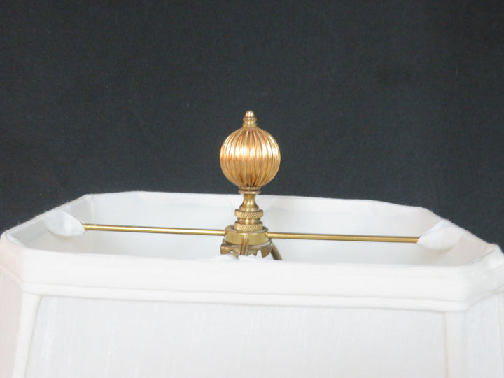 Brass Column Table Lamp