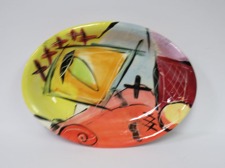 Colorful Artist Signed Bowl