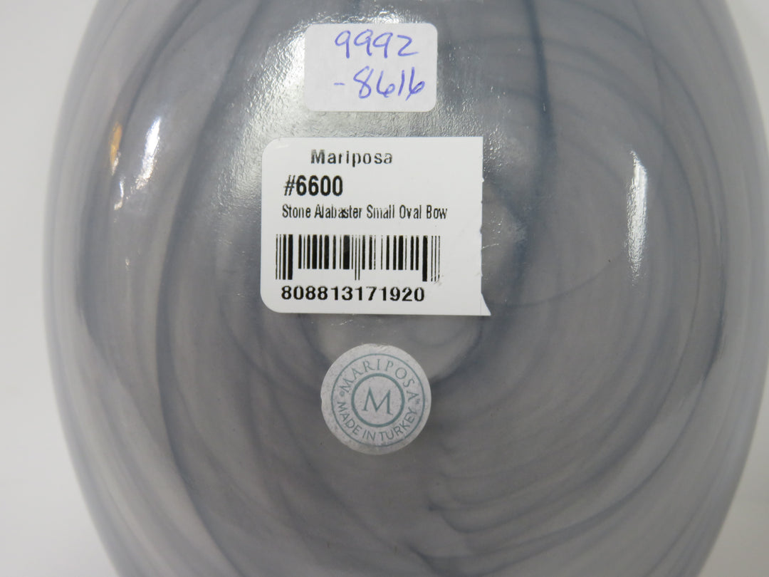 Mariposa Smokey Grey Swirl Bowl