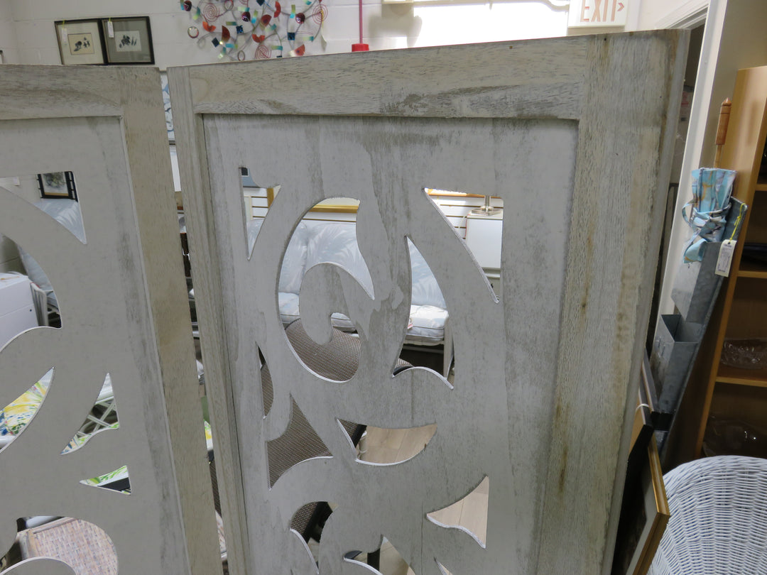 Cream Three-Panel Screen