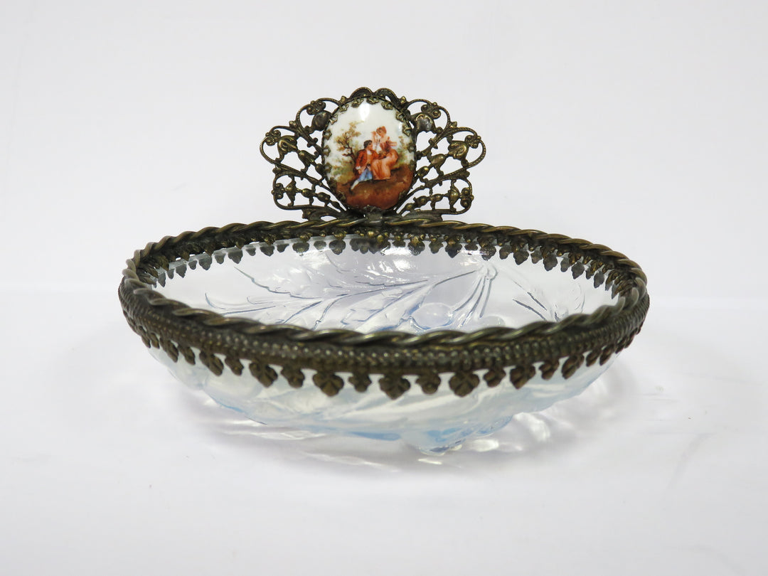 Vintage Opalescent Trinket Dish