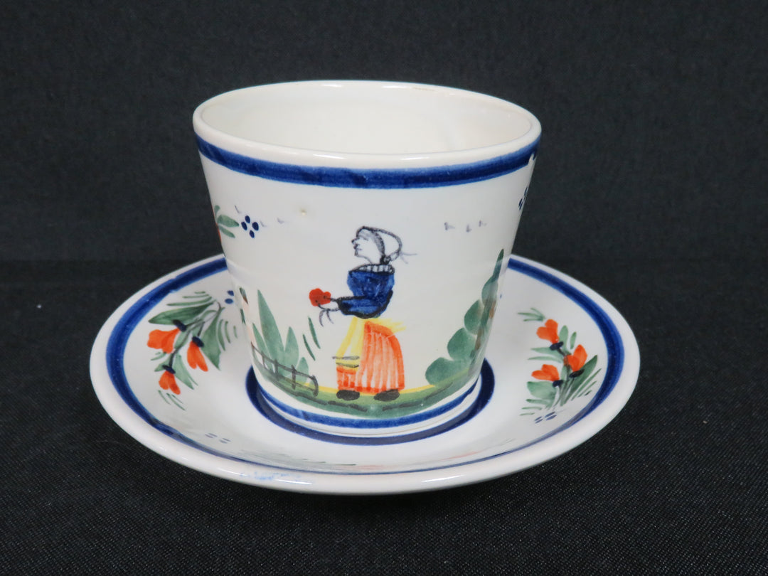 Henriot Quimper Demitasse Cups and Saucers