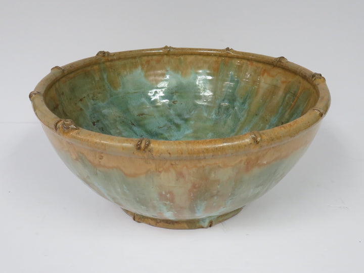Bambbo Look Rimmed Bowl
