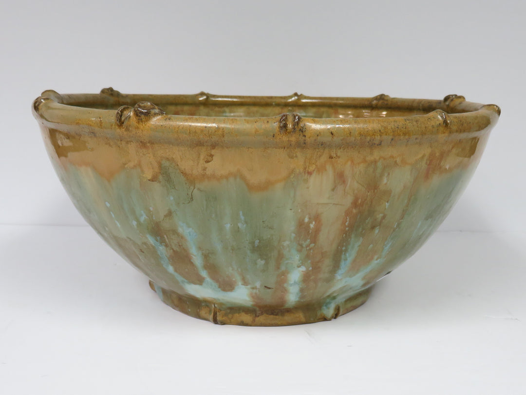 Bambbo Look Rimmed Bowl