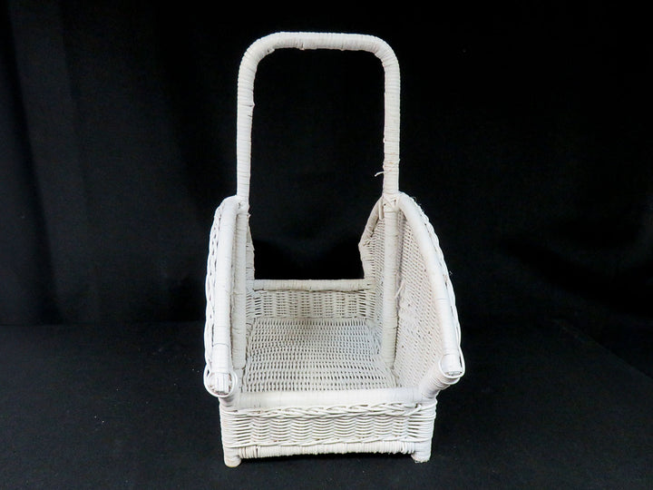 Vintage Wood Wicker Basket