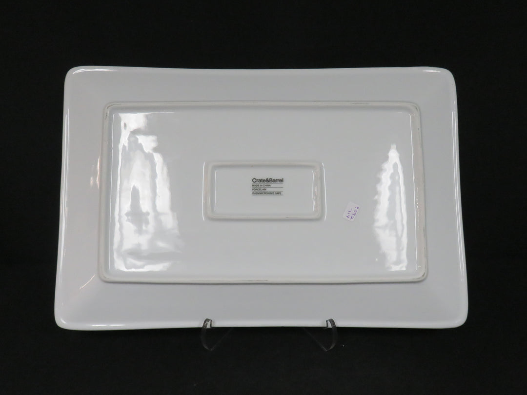 Large White Crate & Barrel Platter