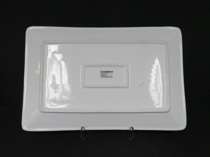 Large White Crate & Barrel Platter