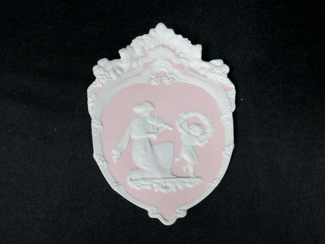 Pair of Pink Jasperware Plaques